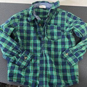 Crazy 8 Green and Blue Button Down Shirt